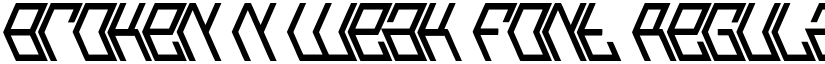Broken n Weak Font Regular font
