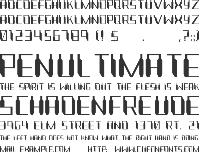 Nanonaut font preview
