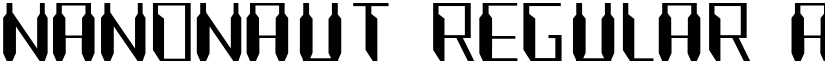 Nanonaut Regular font