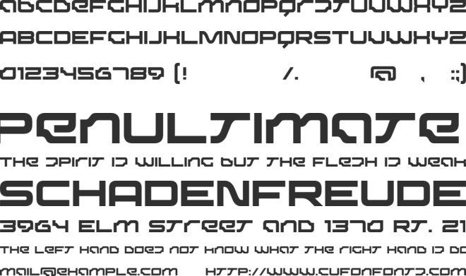 Dominator font preview