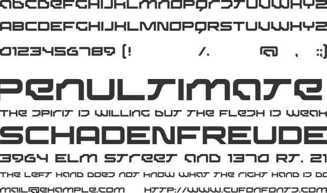 Dominator font preview