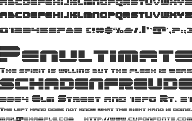 Quicken font preview