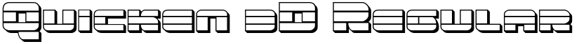 Quicken 3D Regular font