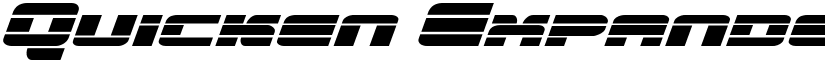 Quicken Expanded Italic Expanded Italic font