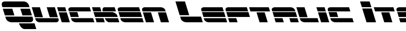 Quicken Leftalic Italic font