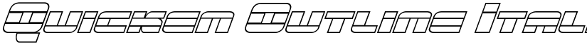 Quicken Outline Italic Italic font