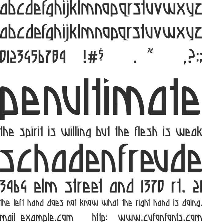 Deadspace DEMO font preview