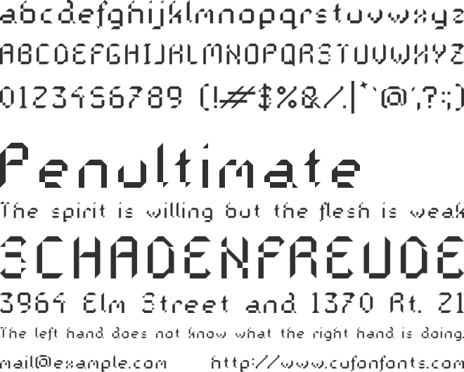 Galactica S font preview