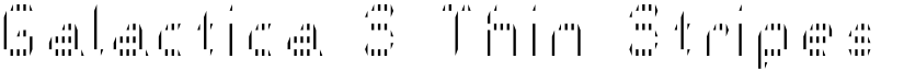 Galactica S Thin Stripes font