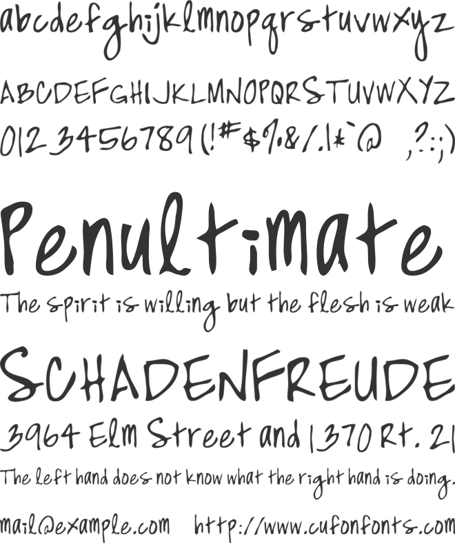 High Strung font preview