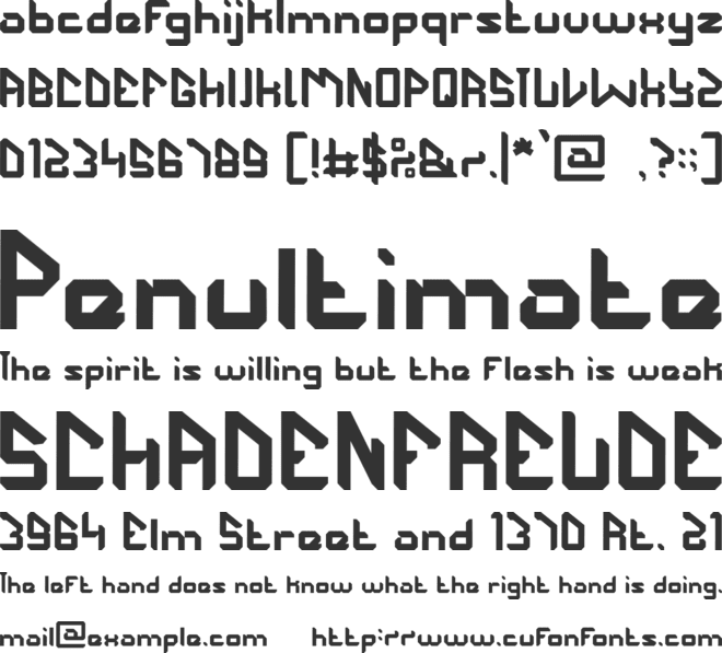 The Futurist font preview