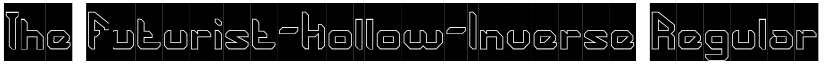 The Futurist-Hollow-Inverse Regular font
