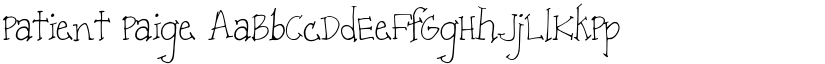 Patient Paige font