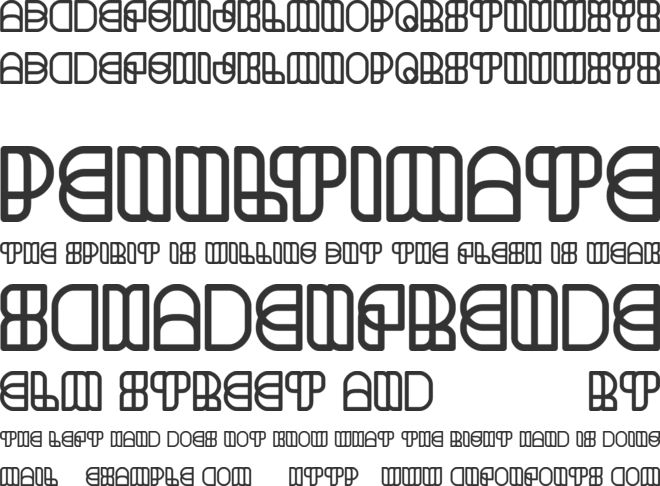 science fiction font preview