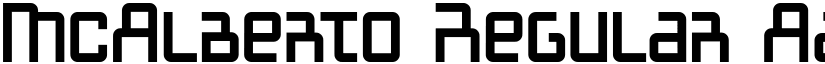 McAlberto Regular font