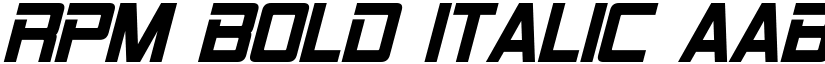 RPM Bold Italic font