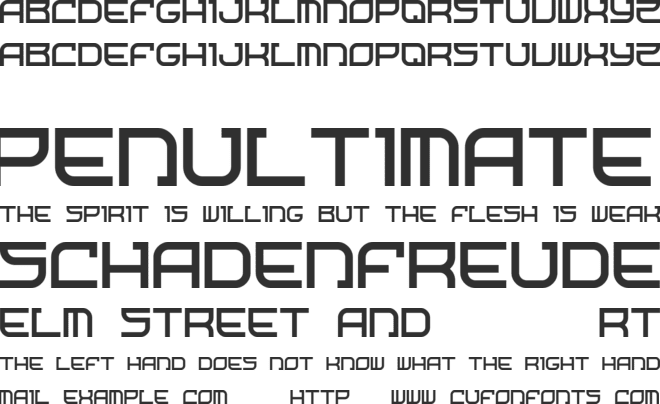 Starship One font preview