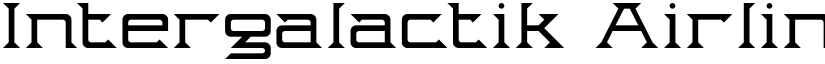 Intergalactik Airlines Light Regular font