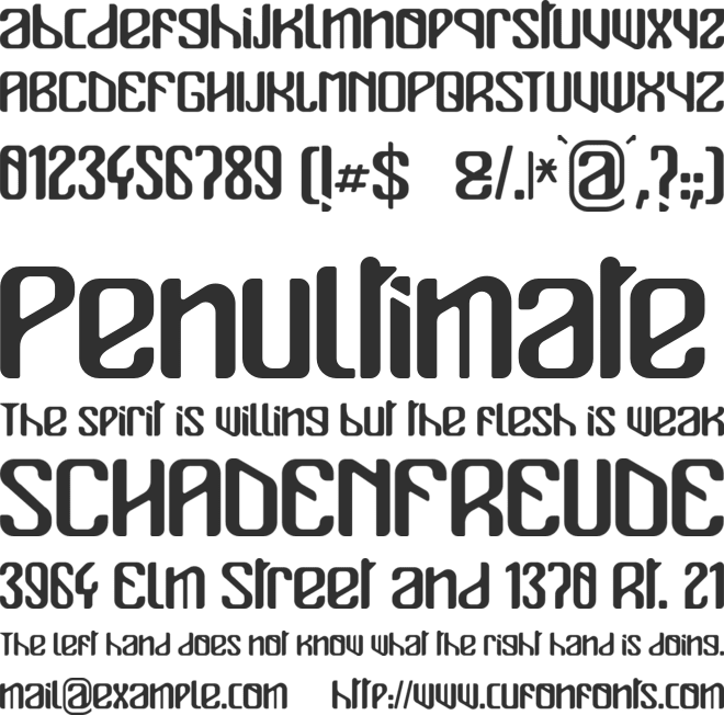 Mualk font preview