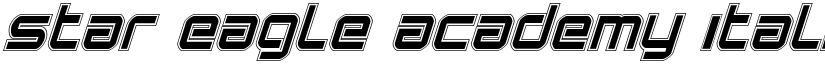 Star Eagle Academy Italic Italic font