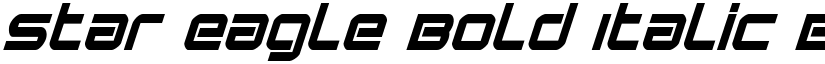 Star Eagle Bold Italic Bold Italic font