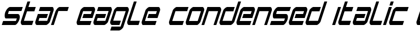 Star Eagle Condensed Italic Condensed Italic font