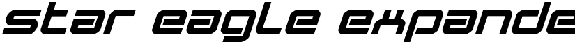 Star Eagle Expanded Bold Italic Expanded Bold Italic font