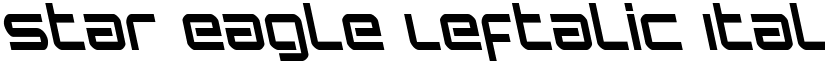 Star Eagle Leftalic Italic font