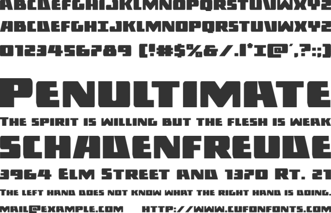 Dark Alliance font preview