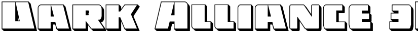Dark Alliance 3D Regular font