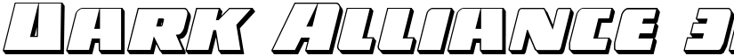 Dark Alliance 3D Italic Italic font