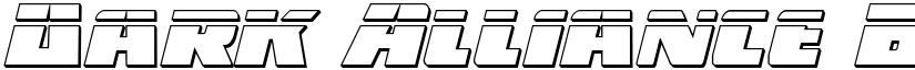 Dark Alliance Bullet Italic Italic font