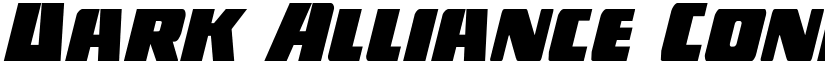 Dark Alliance Condensed Italic Condensed Italic font