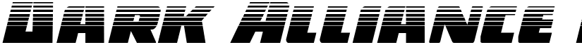 Dark Alliance Halftone Italic Italic font
