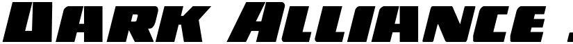 Dark Alliance Italic Italic font