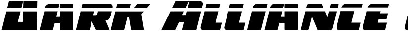 Dark Alliance Laser Italic Italic font