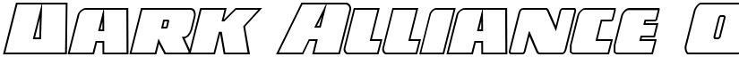 Dark Alliance Outline Italic Italic font