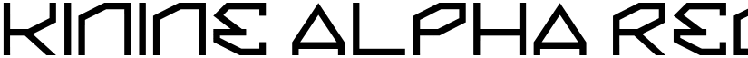 Kinine Alpha Regular font