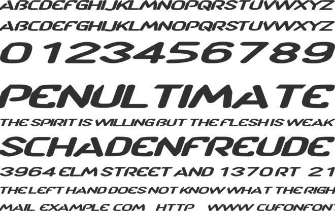 CF TechnoRama font preview
