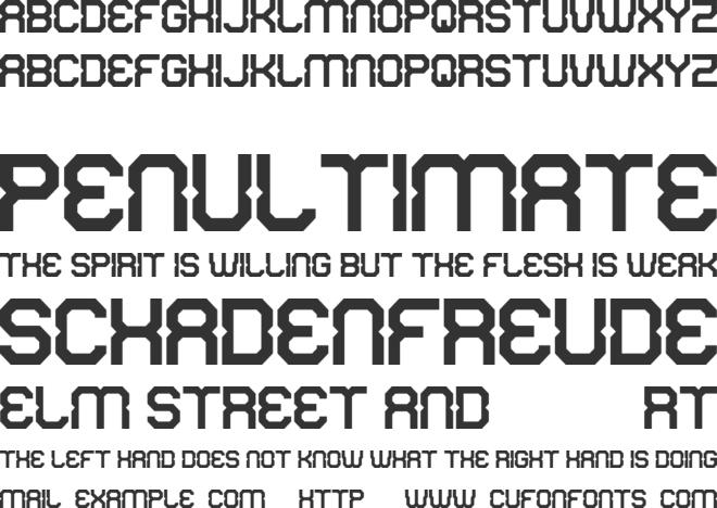 Rixon font preview