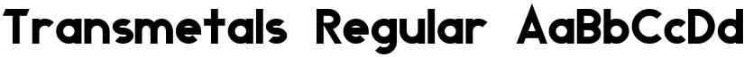 Transmetals Regular font