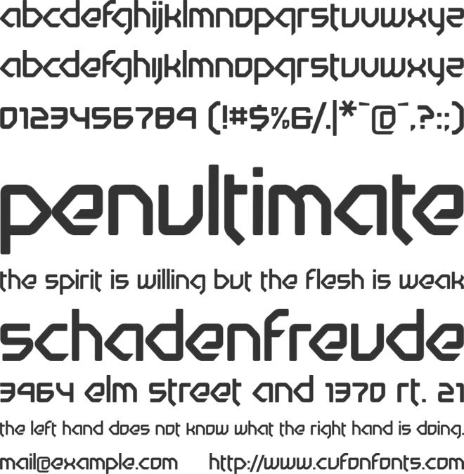 Nuetrina font preview