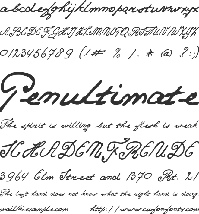 Gerards Gold font preview