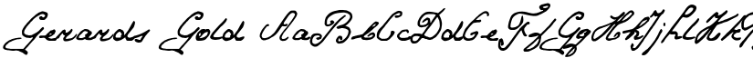 Gerards Gold font