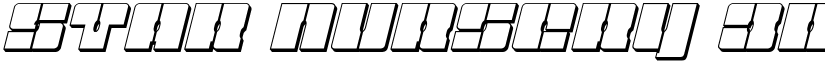 Star Nursery 3D Italic Italic font