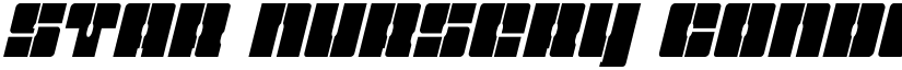 Star Nursery Condensed Italic Condensed Italic font