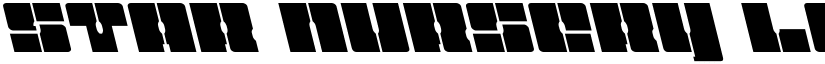Star Nursery Leftalic Italic font