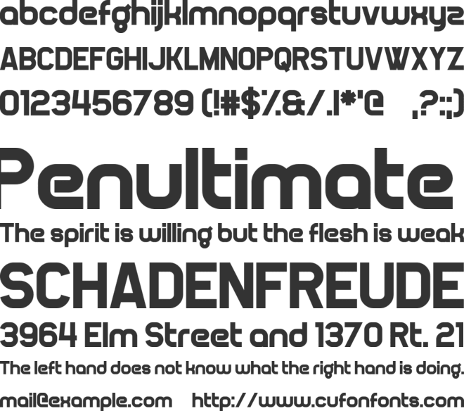 Oganesson font preview