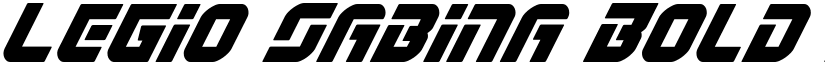 Legio Sabina Bold Italic Bold Italic font