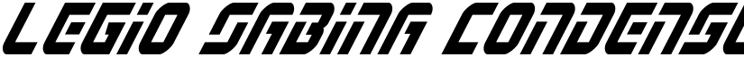 Legio Sabina Condensed Italic Condensed Italic font